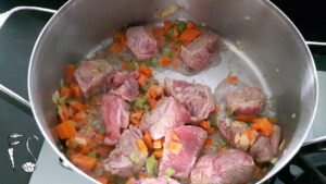 spezzatino in umido con le stringhe